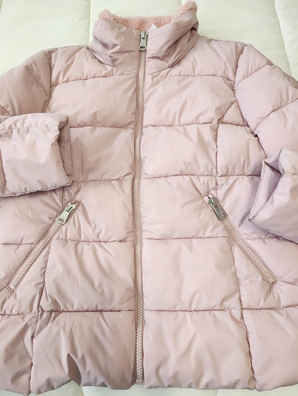 KENNETH COLE. Light Pink Puffer Coat - Women's Cozy Winter Jacket. XL. 109